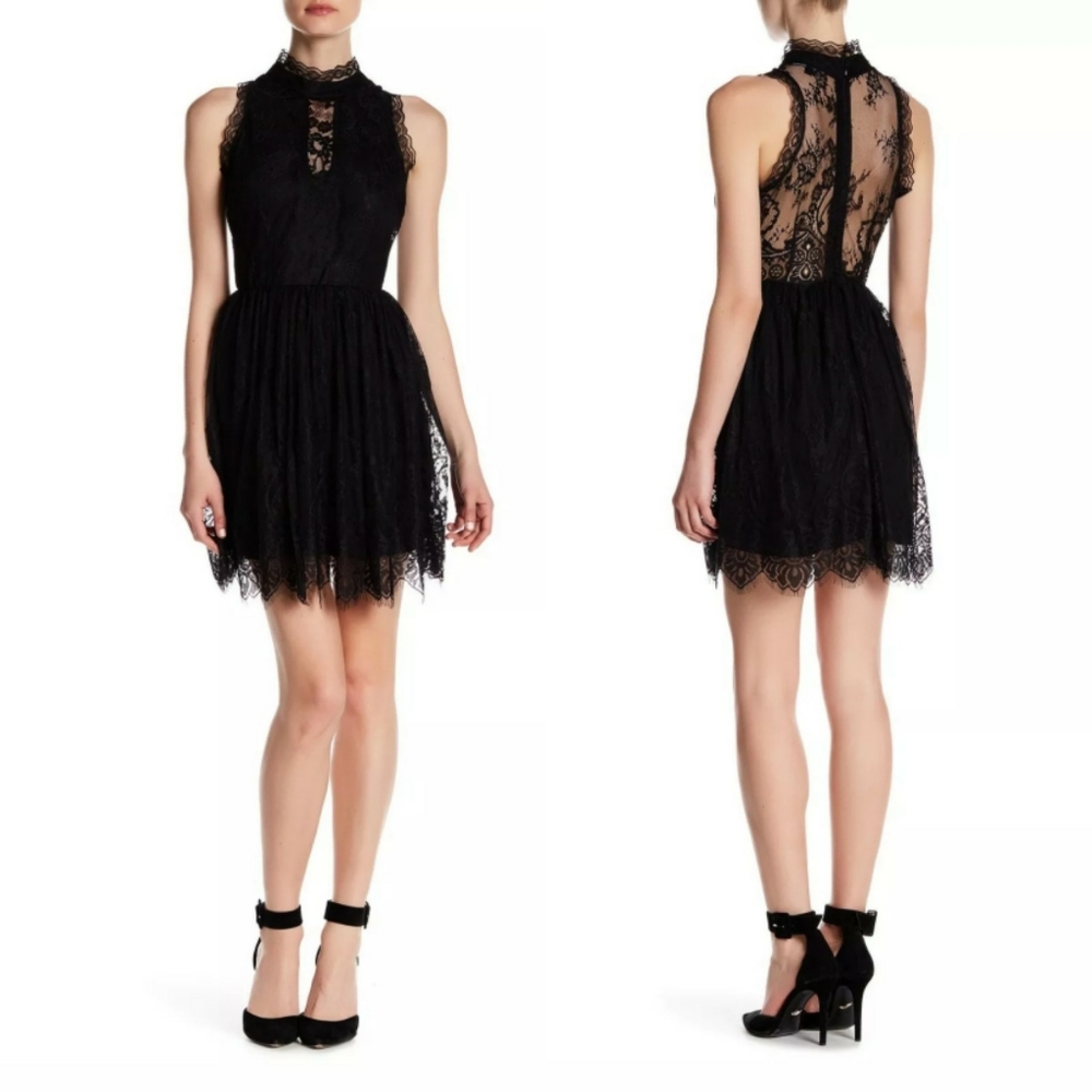 ROMEO+JULIET Sleeveles Black Lace Dress